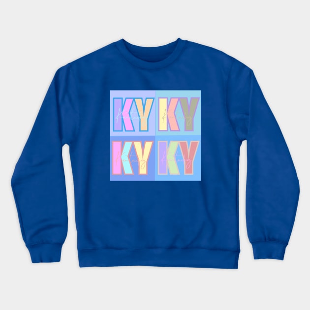 KY 4 square pastels Crewneck Sweatshirt by Sheila’s Studio